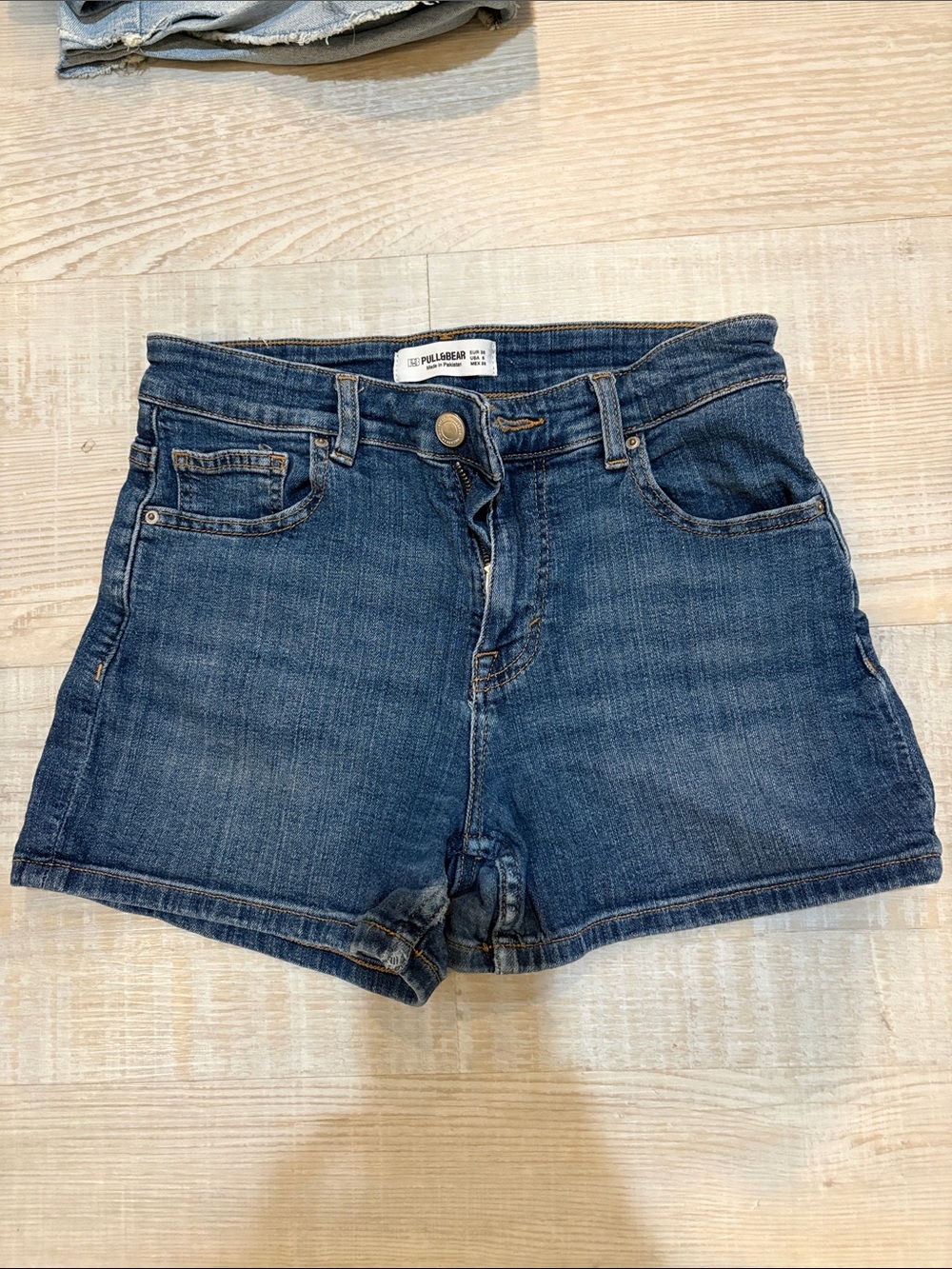 Pull&Bear Dark Blue Stretchy Denim Shorts